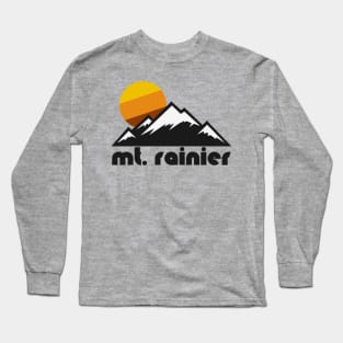 Retro Mt Rainier ))(( Tourist Souvenir Travel Washington Design Long Sleeve T-Shirt